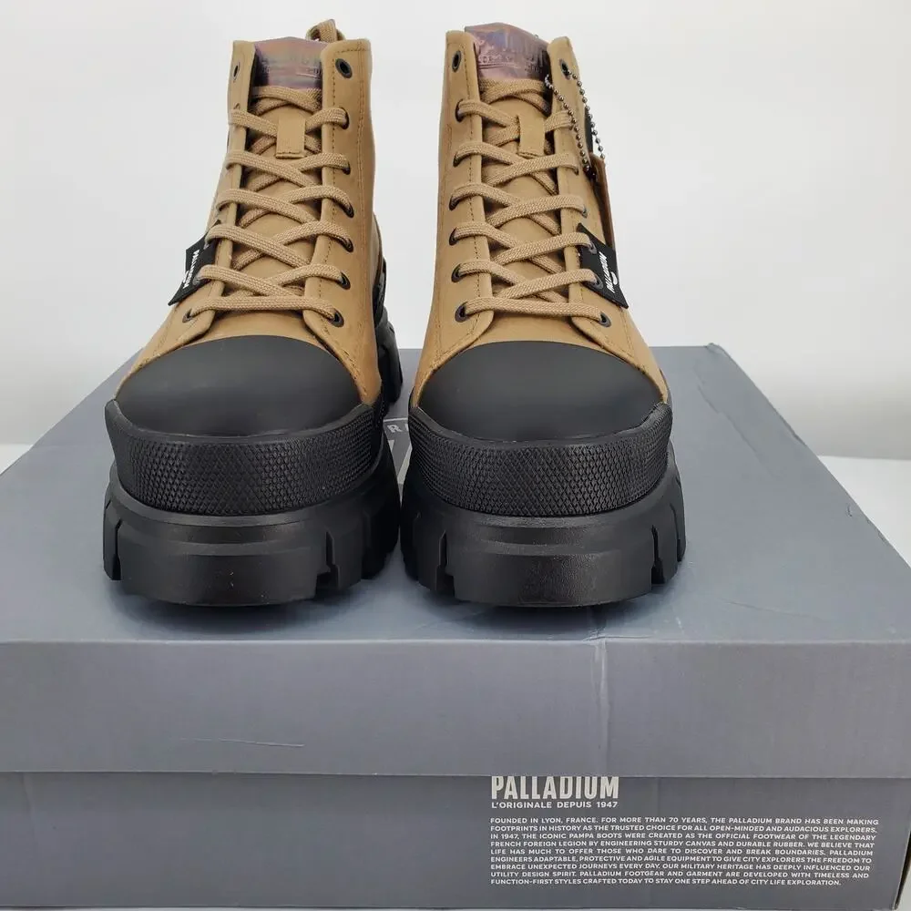 Palladium‎ Revolt HI TX Platform Boots Olive 97242-307-M Womens 6 New